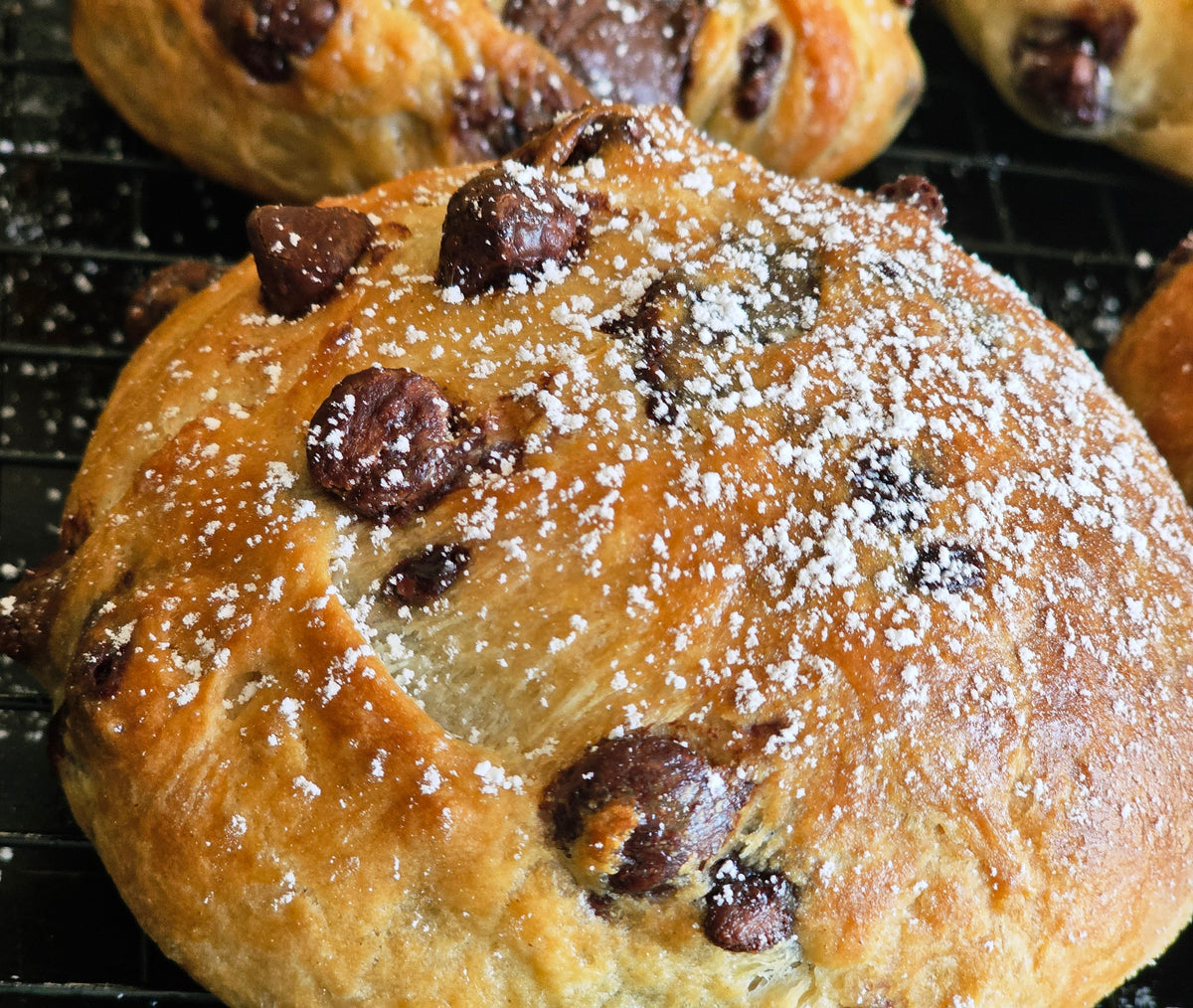 Chocolate Chip Brioche Nutella Stuffed Buns